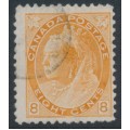 CANADA - 1898 8c orange QV, leaves in upper corners, used – SG # 162 CANADA - 1898 8c orange QV, leaves in upper corners, used – SG # 162
