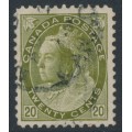 CANADA - 1898 20c olive-green QV, leaves in upper corners, used – SG # 165 CANADA - 1898 20c olive-green QV, leaves in upper corners, used – SG # 165