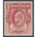 FALKLAND IS - 1904 5/- red KEVII, MNH – SG # 50