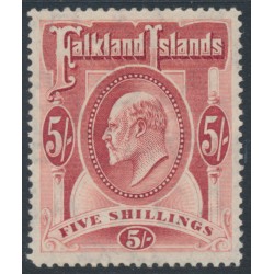 FALKLAND IS - 1904 5/- red KEVII, MNH – SG # 50
