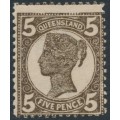 AUSTRALIA / QLD - 1909 5d sepia QV side-face, crown A watermark, MH – SG # 295a