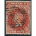 AUSTRALIA / SA - 1858 2d orange-red QV (Adelaide printing), used – SG # 7