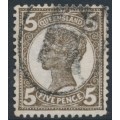 AUSTRALIA / QLD - 1909 5d sepia QV side-face, crown A watermark, used – SG # 295a