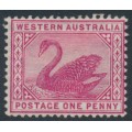 AUSTRALIA / WA - 1890 1d carmine Swan with crown CA watermark, MH – SG # 95
