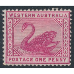 AUSTRALIA / WA - 1890 1d carmine Swan with crown CA watermark, MH – SG # 95