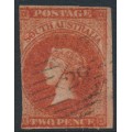 AUSTRALIA / SA - 1858 2d orange-red QV (Adelaide printing), used – SG # 7