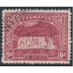 AUSTRALIA / TAS - 1910 6d carmine-red Dilston Falls, perf. 11, crown A watermark, used – SG # 254a