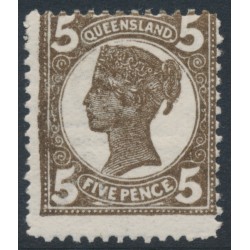 AUSTRALIA / QLD - 1909 5d sepia QV side-face, crown A watermark, MH – SG # 295a