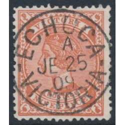 AUSTRALIA / VIC - 1908 9d red-brown QV, perf. 12½, crown A watermark, used – SG # 424b
