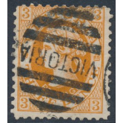 AUSTRALIA / VIC - 1903 3d brown QV, perf. 11:11, sideways V crown watermark, used – SG # 405a