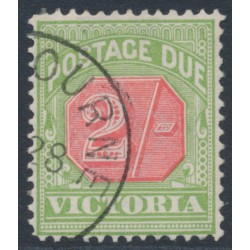 AUSTRALIA / VIC - 1895 2/- pale red/yellow-green Postage Due, CTO – SG # D19