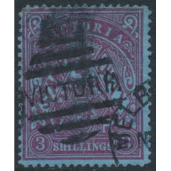 AUSTRALIA / VIC - 1884 3/- maroon on blue Stamp Duty, perf. 12½, used – SG # 259