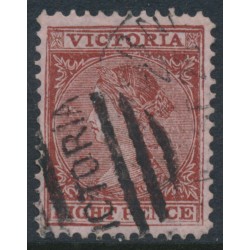 AUSTRALIA / VIC - 1880 8d red-brown/pink Laureates, perf. 12, V crown watermark, used – SG # 146