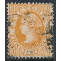 AUSTRALIA / VIC - 1903 3d brown QV, sideways V crown watermark, perf. 12½, used – SG # 389ba