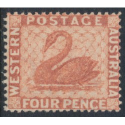 AUSTRALIA / WA - 1888 4d red-brown Swan, crown CA watermark, MH – SG # 105