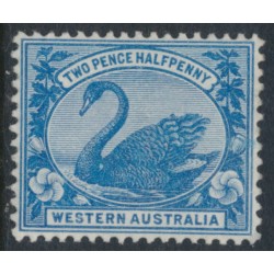 AUSTRALIA / WA - 1901 2½d blue Swan, W crown A watermark, MH – SG # 114