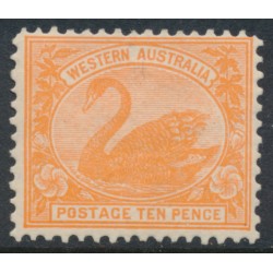 AUSTRALIA / WA - 1906 10d rose-orange Swan, perf. 12½, crown A watermark, MH – SG # 146
