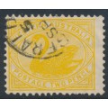 AUSTRALIA / WA - 1903 2d yellow Swan, perf. 12½, inverted V crown watermark, used – SG # 118a