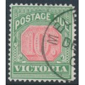 AUSTRALIA / VIC - 1895 10d rosine/bluish green Postage Due, CTO – SG # D17