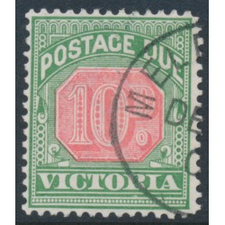 AUSTRALIA / VIC - 1895 10d rosine/bluish green Postage Due, CTO – SG # D17