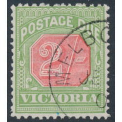 AUSTRALIA / VIC - 1895 2/- pale red/yellow-green Postage Due, CTO – SG # D19