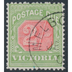 AUSTRALIA / VIC - 1895 2/- pale red/yellow-green Postage Due, CTO – SG # D19