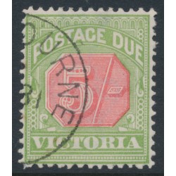 AUSTRALIA / VIC - 1895 5/- red/green Postage Due, upright watermark, CTO – SG # D20