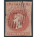 AUSTRALIA / SA - 1856 2d red QV [Adelaide printing], '1' numeral postmark – SG # 9