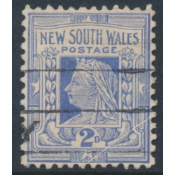 AUSTRALIA / NSW - 1910 2d milky blue QV, variety ‘white scratch across SE’, used – SG # 336