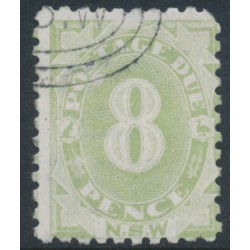 AUSTRALIA / NSW - 1891 8d green Postage Due, perf. 10:10, CTO – SG # D7