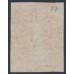 AUSTRALIA / TAS - 1855 1d carmine Chalon, imperf., large star watermark, used – SG # 14