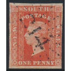 AUSTRALIA / NSW - 1856 1d orange-red Diadem - Toowoomba, Queensland cancel – SG # 109