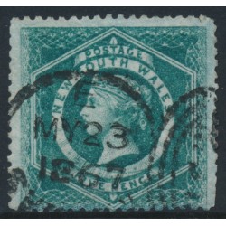 AUSTRALIA / NSW - 1863 5d bluish green Diadem, perf. 13:13, ‘5’ watermark, used – SG # 160