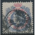 AUSTRALIA / VIC - 1880 5/- blue/carmine QV, perf. 13, sideways V crown watermark, used – SG # 140d