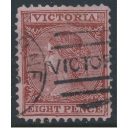 AUSTRALIA / VIC - 1880 8d red-brown/pink Laureates, perf. 12, V crown watermark, used – SG # 146
