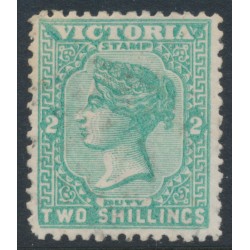 AUSTRALIA / VIC - 1897 2/- blue-green QV, V crown watermark, used – SG # 343