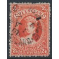 AUSTRALIA / QLD - 1895 2/6 vermilion large Chalon, Q crown watermark, used – SG # 162