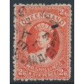 AUSTRALIA / QLD - 1895 2/6 vermilion large Chalon, second Q crown watermark, used – SG # 162