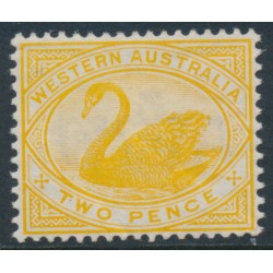 AUSTRALIA / WA - 1899 2d bright yellow Swan, W crown A watermark, MH – SG # 113