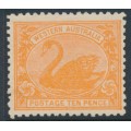 AUSTRALIA / WA - 1906 10d rose-orange Swan, perf. 12½, crown A watermark, MH – SG # 146