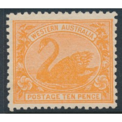 AUSTRALIA / WA - 1906 10d rose-orange Swan, perf. 12½, crown A watermark, MH – SG # 146
