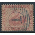 AUSTRALIA / WA - 1861 1d rose Swan, perf. 14:14, swan watermark, used – SG # 38