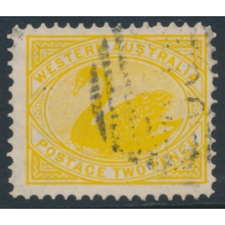 AUSTRALIA / WA - 1903 2d yellow Swan, perf. 12½, inverted V crown watermark, used – SG # 118a