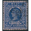 AUSTRALIA / WA - 1902 2/6 deep blue on rose QV, perf. 12½, used – SG # 125