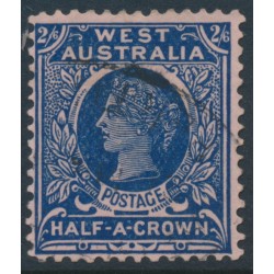 AUSTRALIA / WA - 1902 2/6 deep blue on rose QV, perf. 12½, used – SG # 125