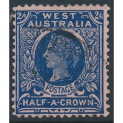 AUSTRALIA / WA - 1902 2/6 deep blue/rose QV, perf. 12½, V crown watermark, used – SG # 125