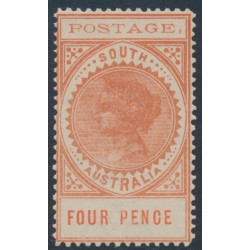 AUSTRALIA / SA - 1904 4d orange-red Long Tom, thin POSTAGE, MNH – SG # 281