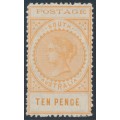 AUSTRALIA / SA - 1902 10d dull orange-buff Long Tom, thin POSTAGE, MH – SG # 274