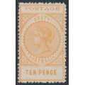 AUSTRALIA / SA - 1902 10d dull orange-buff Long Tom, thin POSTAGE, MH – SG # 274