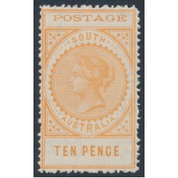 AUSTRALIA / SA - 1902 10d dull orange-buff Long Tom, thin POSTAGE, MH – SG # 274